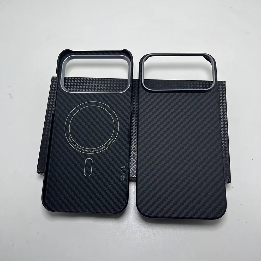 For Magsafe Magnetic for Iphone 17/16/15/13/14 Pro Max Case Real Carbon Fiber Cover for Iphone 17/16/15/13 Pro Mini Carbon Case