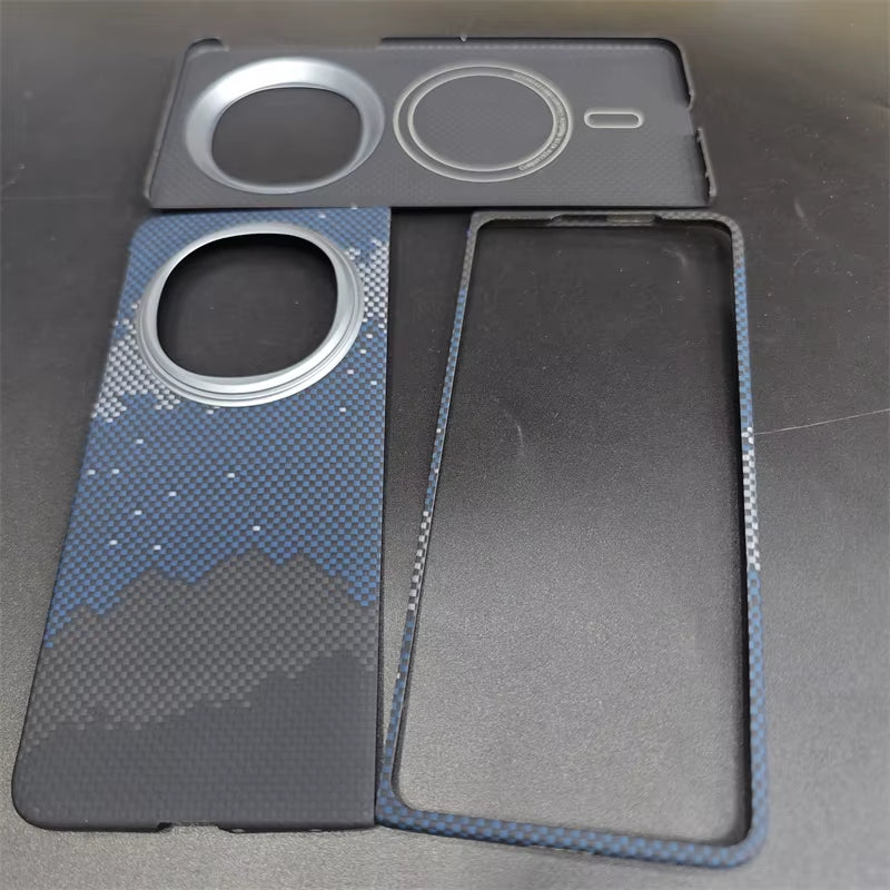 Magnetic Case for OPPO Find N5 Carbon Fiber Magsafe Cases Metal Ring Ultra-Thin Aramid Fiber Cover Phone Accessories