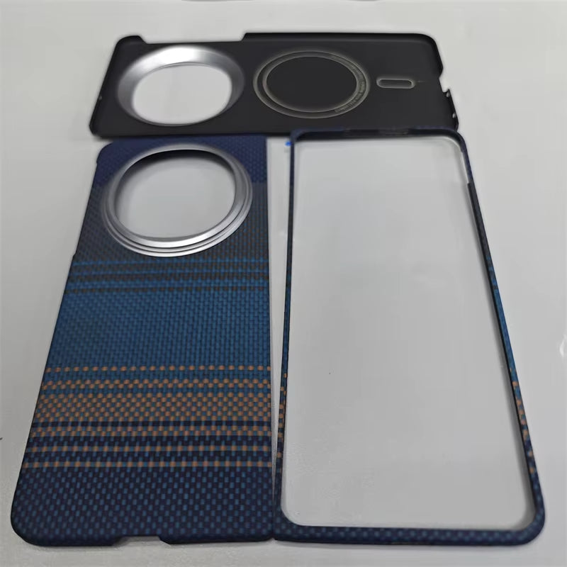 Magnetic Case for OPPO Find N5 Carbon Fiber Magsafe Cases Metal Ring Ultra-Thin Aramid Fiber Cover Phone Accessories
