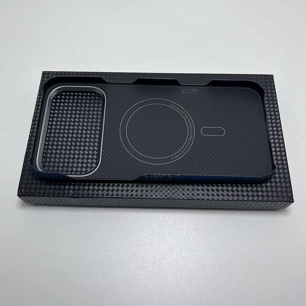 For Magsafe Magnetic for Iphone 17/16/15/13/14 Pro Max Case Real Carbon Fiber Cover for Iphone 17/16/15/13 Pro Mini Carbon Case
