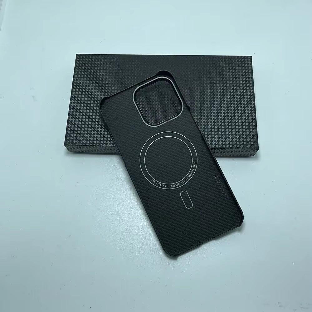 For Magsafe Magnetic for Iphone 17/16/15/13/14 Pro Max Case Real Carbon Fiber Cover for Iphone 17/16/15/13 Pro Mini Carbon Case