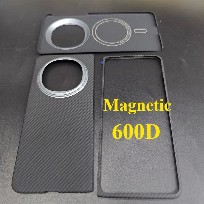Magnetic Case for OPPO Find N5 Carbon Fiber Magsafe Cases Metal Ring Ultra-Thin Aramid Fiber Cover Phone Accessories