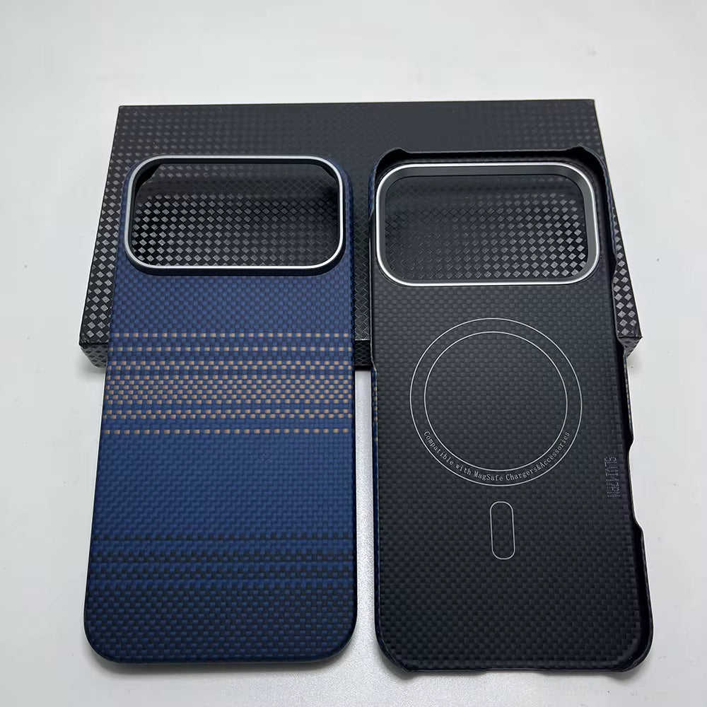For Magsafe Magnetic for Iphone 17/16/15/13/14 Pro Max Case Real Carbon Fiber Cover for Iphone 17/16/15/13 Pro Mini Carbon Case