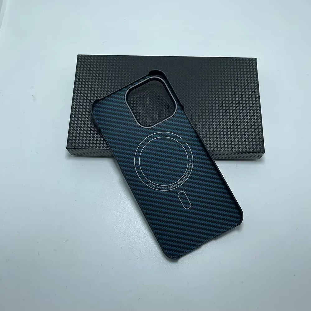 For Magsafe Magnetic for Iphone 17/16/15/13/14 Pro Max Case Real Carbon Fiber Cover for Iphone 17/16/15/13 Pro Mini Carbon Case