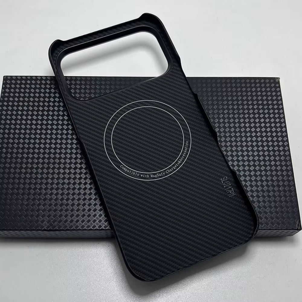 For Magsafe Magnetic for Iphone 17/16/15/13/14 Pro Max Case Real Carbon Fiber Cover for Iphone 17/16/15/13 Pro Mini Carbon Case