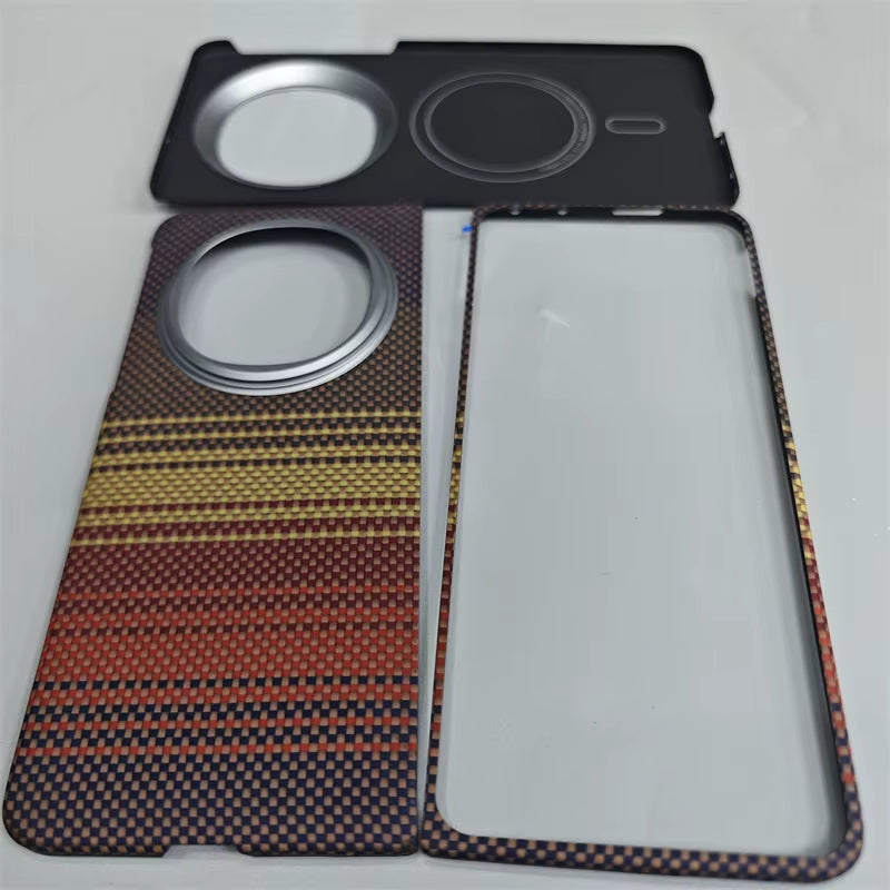 Magnetic Case for OPPO Find N5 Carbon Fiber Magsafe Cases Metal Ring Ultra-Thin Aramid Fiber Cover Phone Accessories